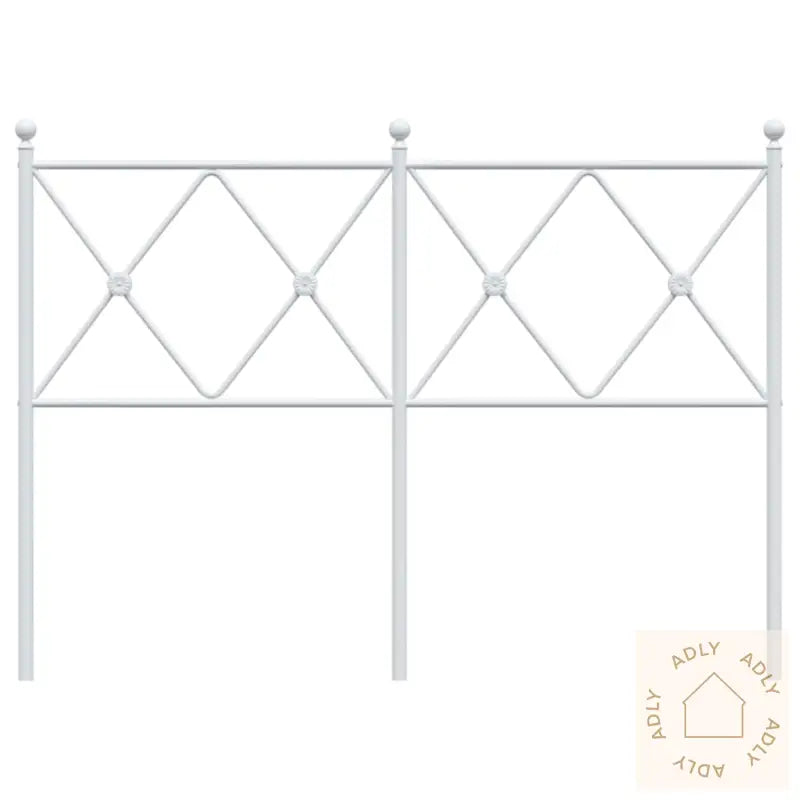 Sengegavl I Metall Hvit 120 Cm