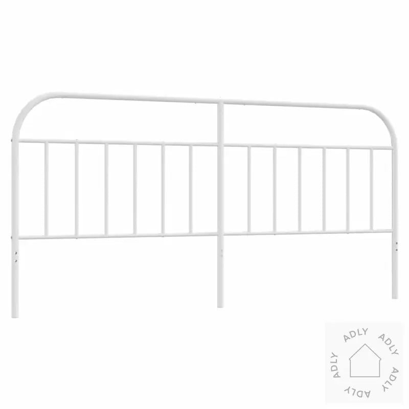 Sengegavl I Metall Hvit 193 Cm