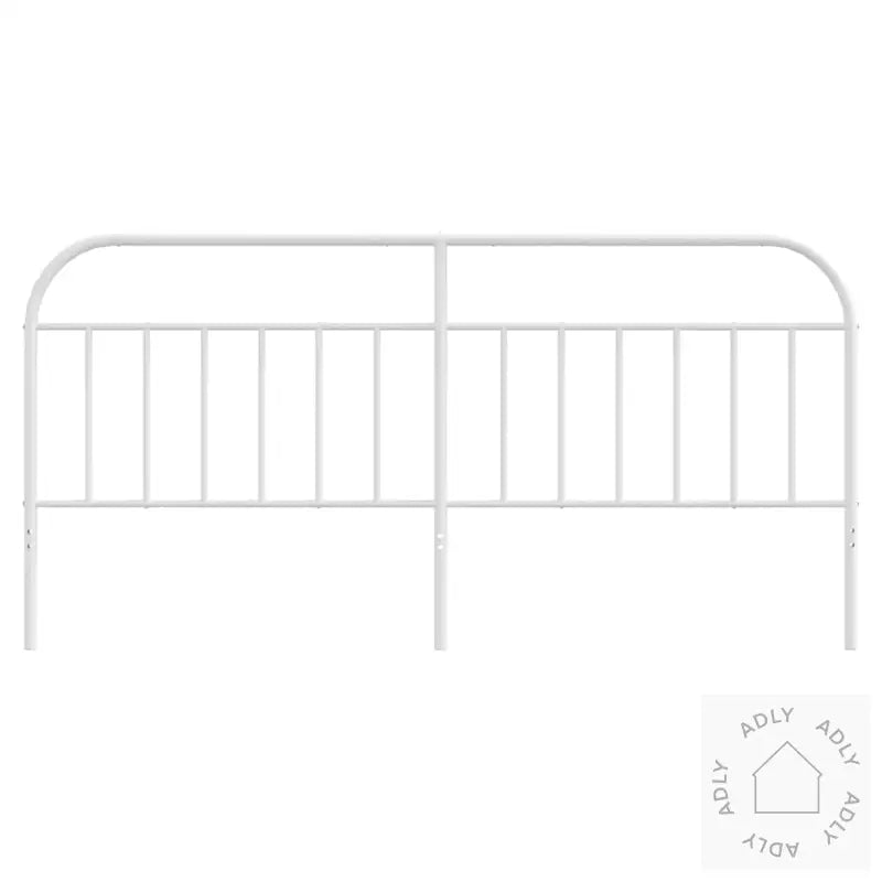 Sengegavl I Metall Hvit 193 Cm