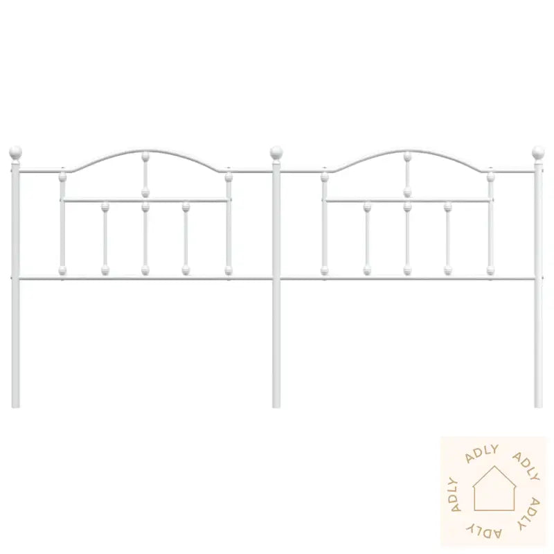 Sengegavl I Metall Hvit 200 Cm