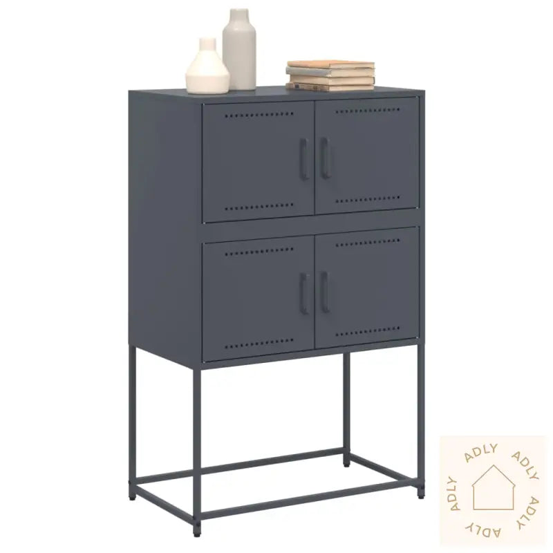 Skjenk Antrasitt 68,5X38,5X107 Cm Stål