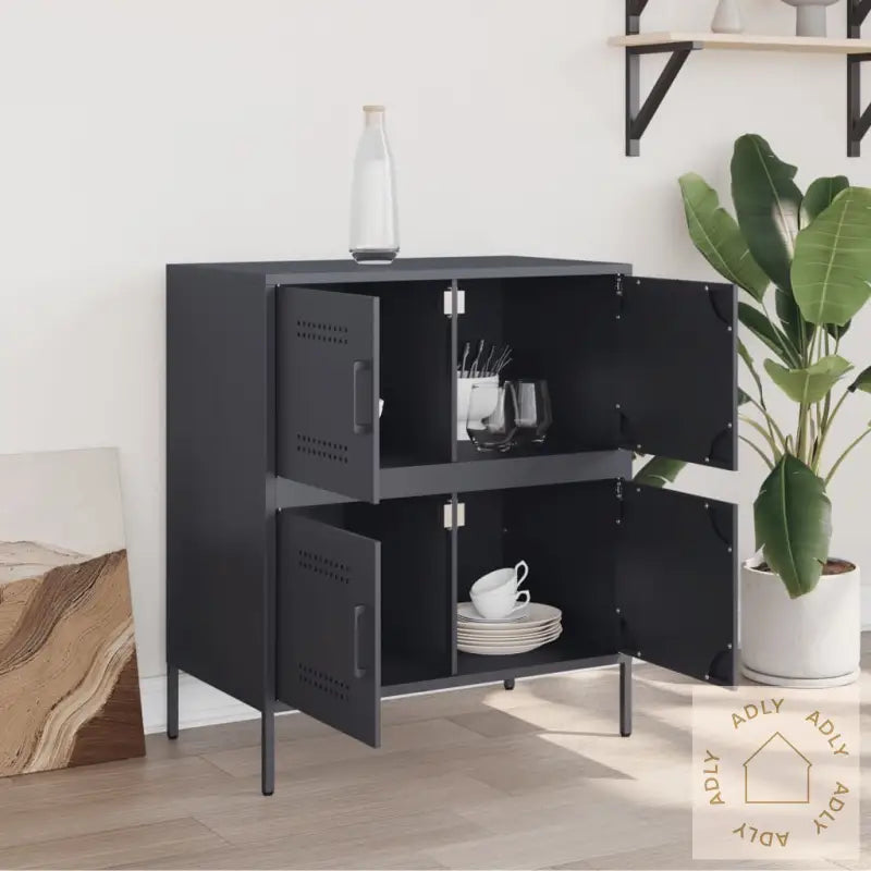 Skjenk Antrasitt 68X39X79 Cm Stål