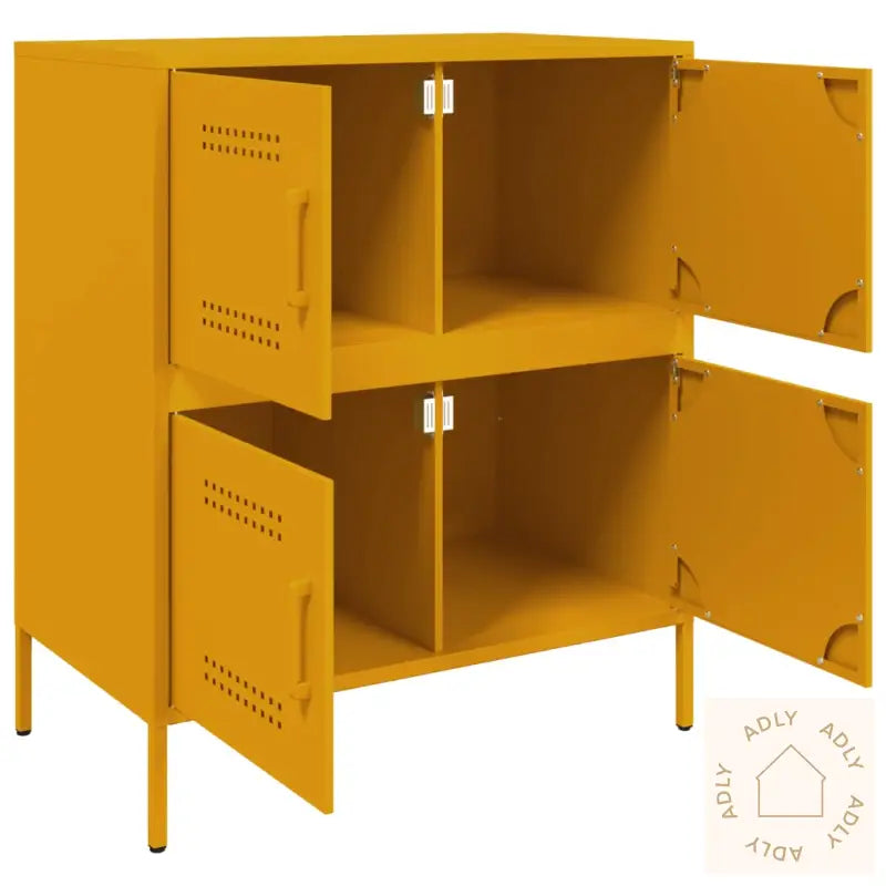 Skjenk Sennepsgul 68X39X79 Cm Stål