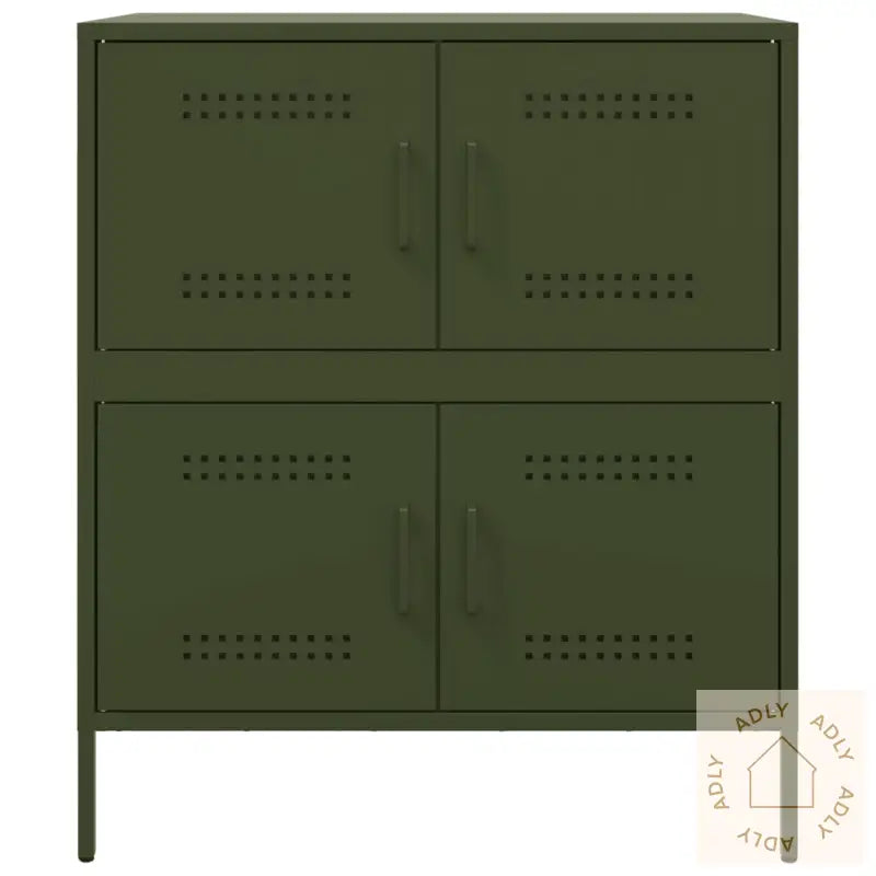 Skjenk Olivengrønn 68X39X79 Cm Stål
