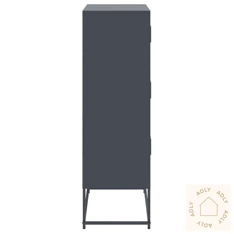 Skjenk Antrasitt 68,5X38,5X123,5 Cm Stål