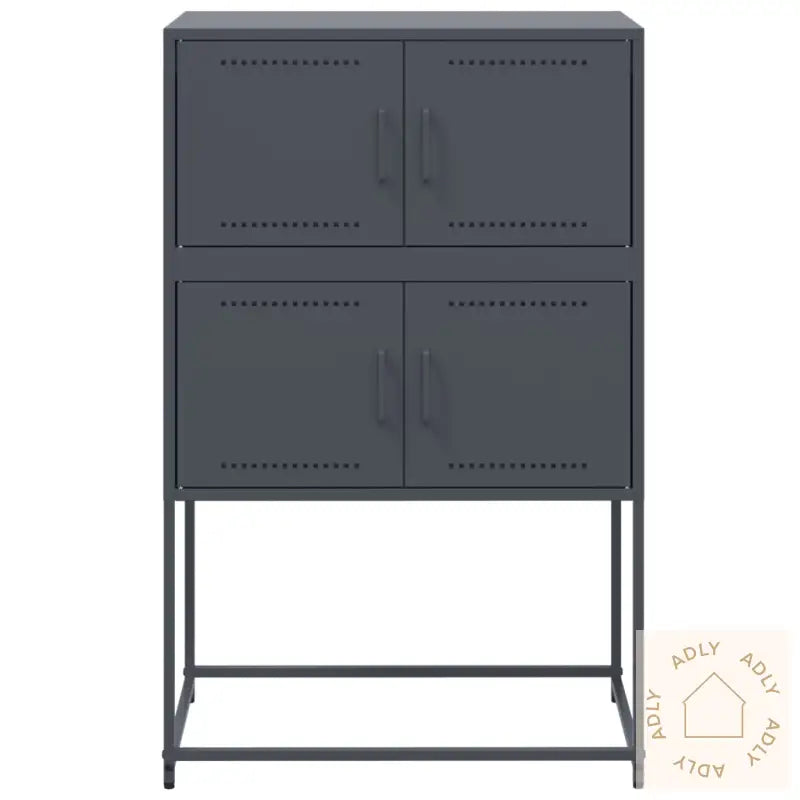 Skjenk Antrasitt 68,5X38,5X107 Cm Stål