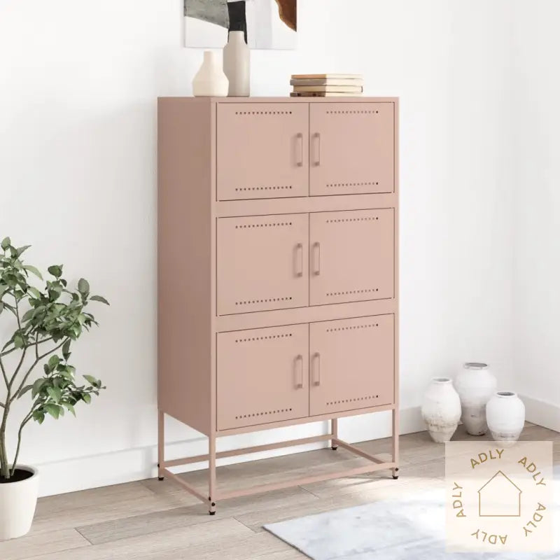 Skjenk Rosa 68,5X38,5X123,5 Cm Stål