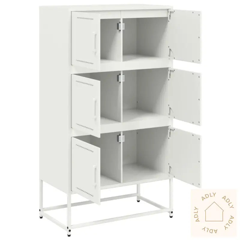 Skjenk Hvit 68,5X38,5X123,5 Cm Stål