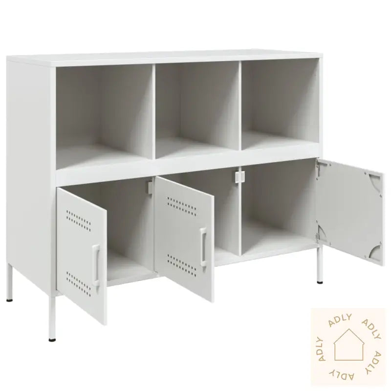 Skjenk Hvit 100,5X39X79 Cm Stål