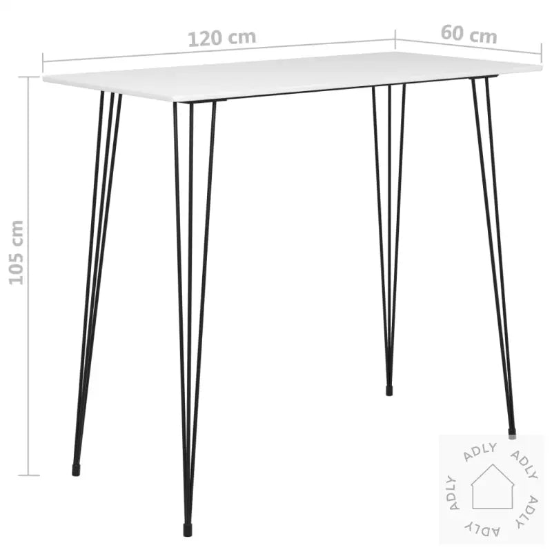 Barbord Hvit 120X60X105 Cm