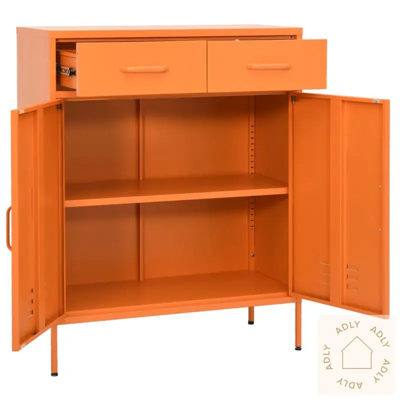 Oppbevaringsskap Oransje 80X35X101,5 Cm Stål