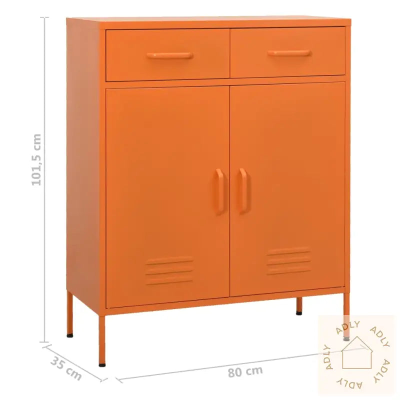 Oppbevaringsskap Oransje 80X35X101,5 Cm Stål
