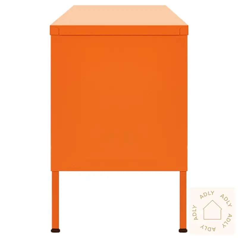 Tv-Benk Oransje 105X35X50 Cm Stål