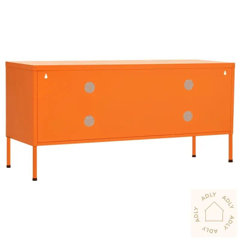 Tv-Benk Oransje 105X35X50 Cm Stål
