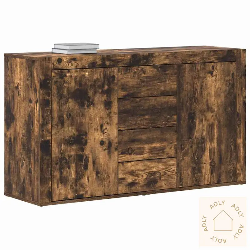 Sideboard Røkt Eik Konstruert Tre 120 X 36 X 69 Cm Sideboard
