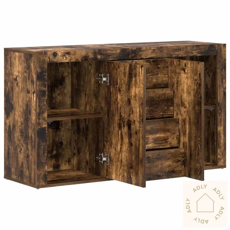 Sideboard Røkt Eik Konstruert Tre 120 X 36 X 69 Cm Sideboard