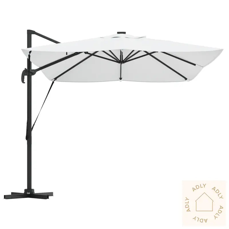Cantilever Roma-Parasol Med Led-Er Sand 352X251X265 Cm Aluminium