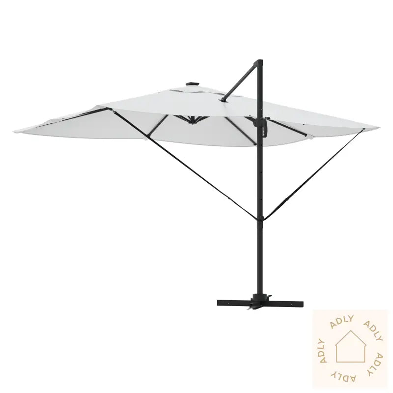Cantilever Roma-Parasol Med Led-Er Sand 352X251X265 Cm Aluminium