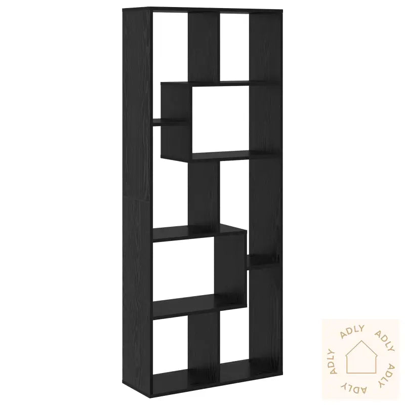 Romdeler Bokhylle Svart Eik 67X25X161.5 Cm Konstruert Tre