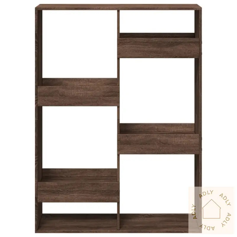 Romdeler Brun Eik 100X33X135 Cm Konstruert Tre