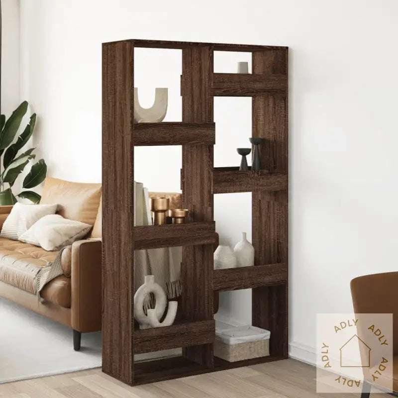 Romdeler Brun Eik 100X33X175 Cm Konstruert Tre