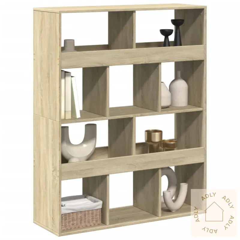 Romdeler Sonoma Eik 100X33X125,5 Cm Konstruert Tre