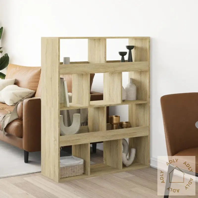 Romdeler Sonoma Eik 100X33X125,5 Cm Konstruert Tre