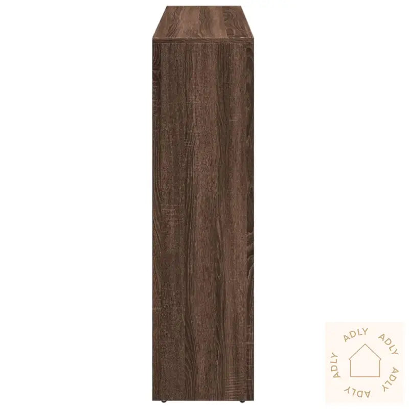 Bokhylle 3 Etasjer Brun Eik 137,5X29X103,5 Cm Konstruert Tre