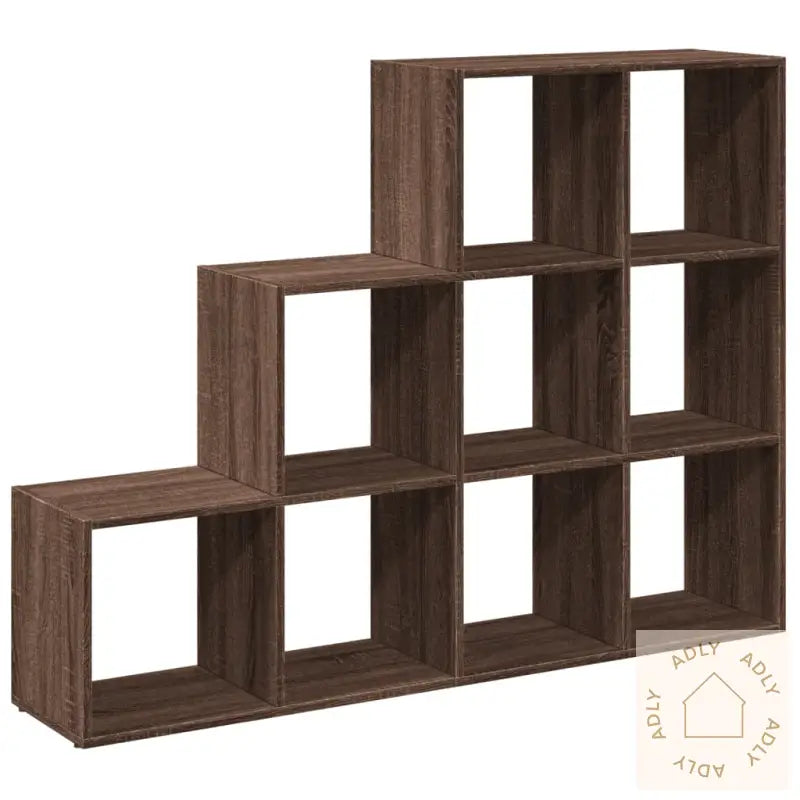 Bokhylle 3 Etasjer Brun Eik 137,5X29X103,5 Cm Konstruert Tre