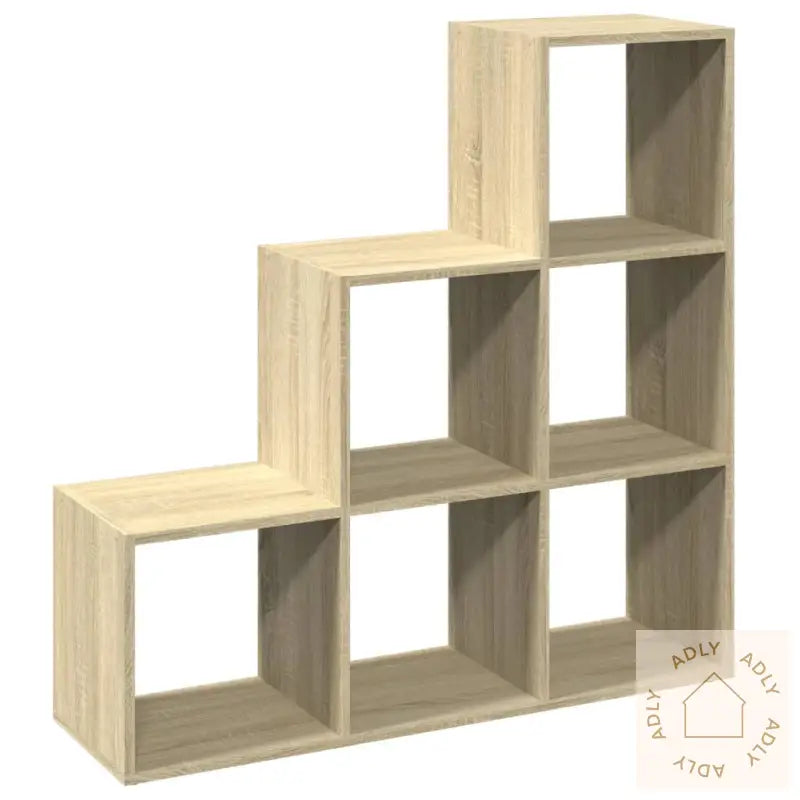 Romdeler Bokhylle 3 Lag Sonoma Eik 99X29X99 Cm Konstruert Tre