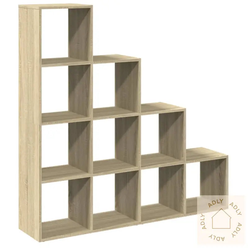 Bokhylle 4 Etasjer Sonoma Eik 131,5X29X131,5 Cm Konstruert Tre
