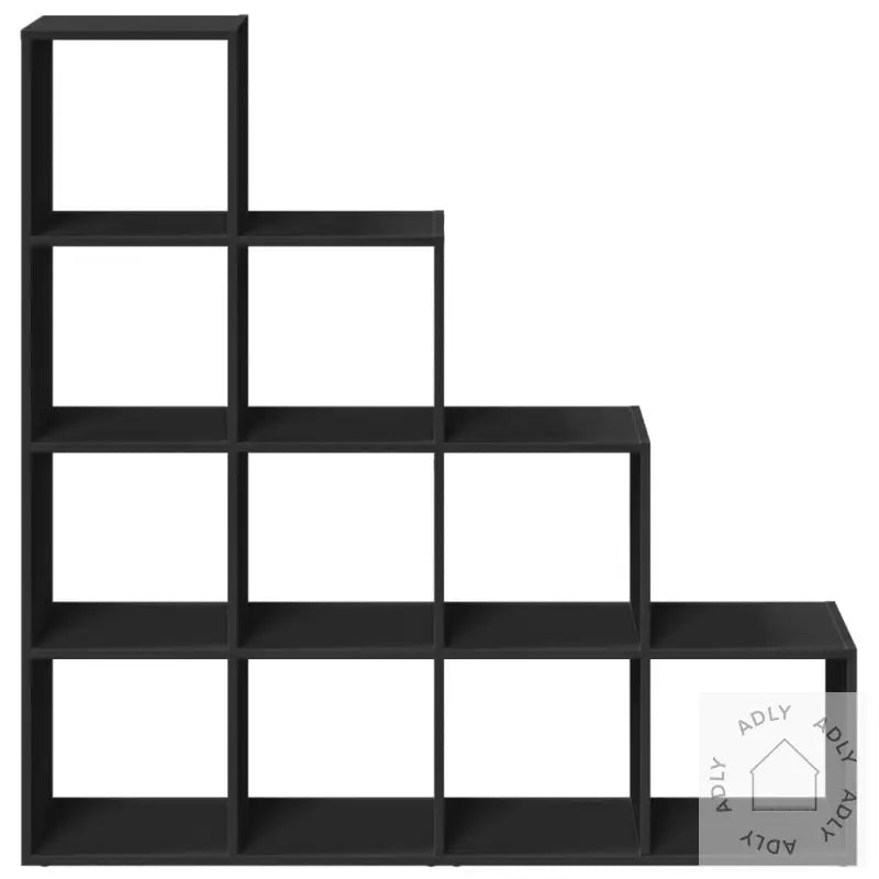 Bokhylle 4 Etasjer Svart 131,5X29X131,5 Cm Konstruert Tre
