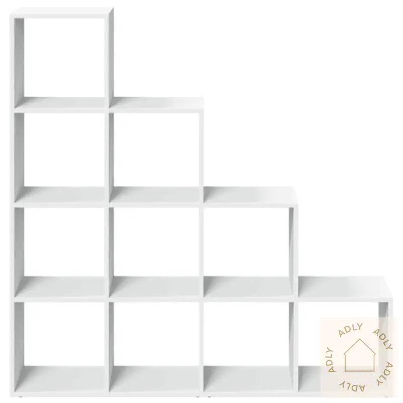 Bokhylle 4 Etasjer Hvit 131,5X29X131,5 Cm Konstruert Tre