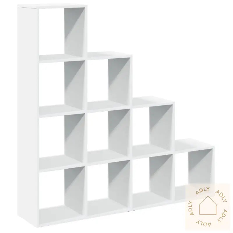 Bokhylle 4 Etasjer Hvit 131,5X29X131,5 Cm Konstruert Tre