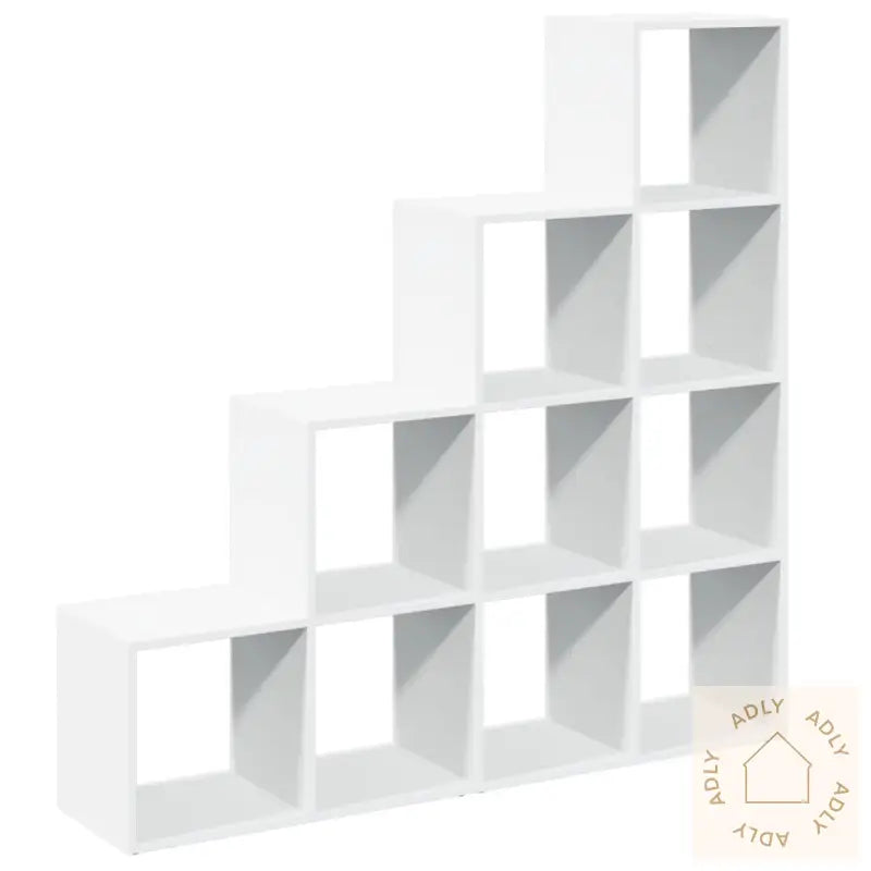 Bokhylle 4 Etasjer Hvit 131,5X29X131,5 Cm Konstruert Tre