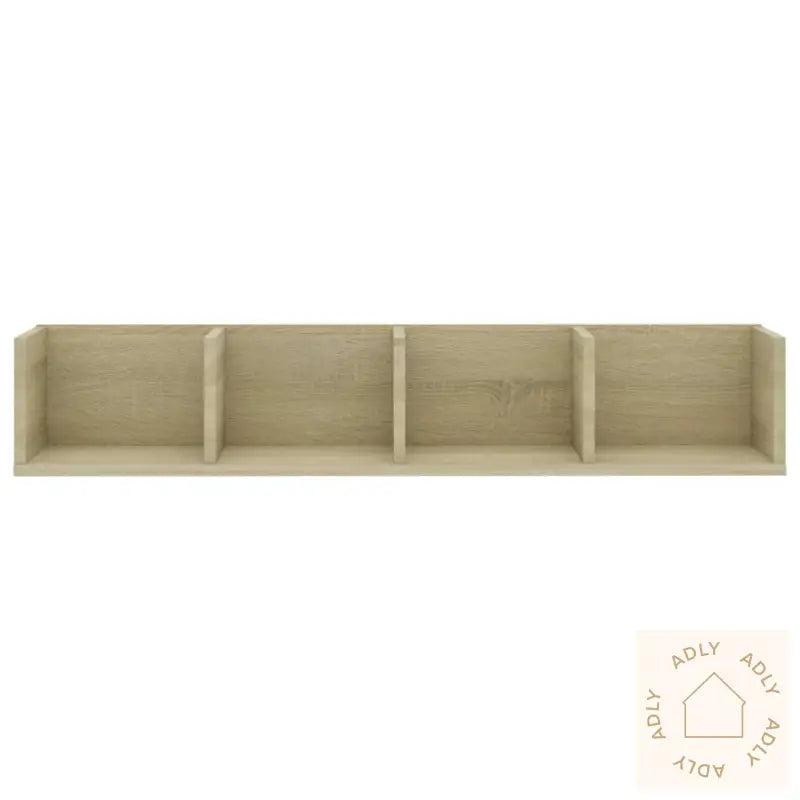 Veggmontert Cd-Hylle Sonoma Eik 100X18X18 Cm Konstruert Tre