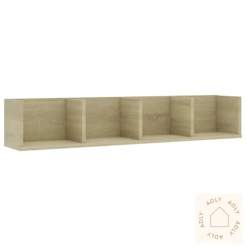 Veggmontert Cd-Hylle Sonoma Eik 100X18X18 Cm Konstruert Tre