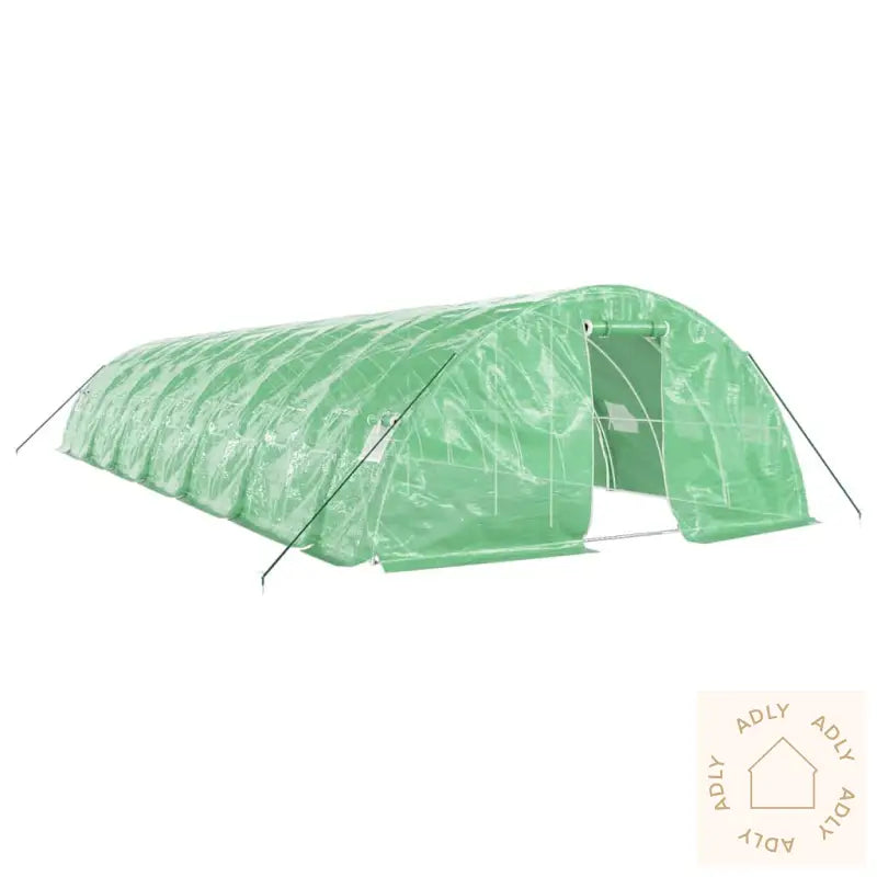 Drivhus Med Stålramme Grønn 70 M² 14X5X2,3 M