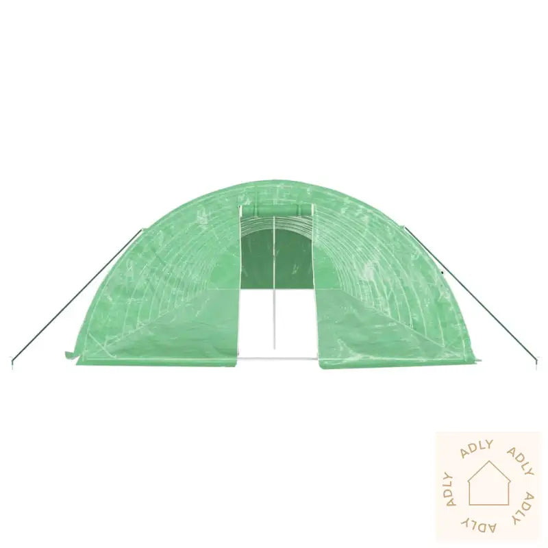 Drivhus Med Stålramme Grønn 70 M² 14X5X2,3 M