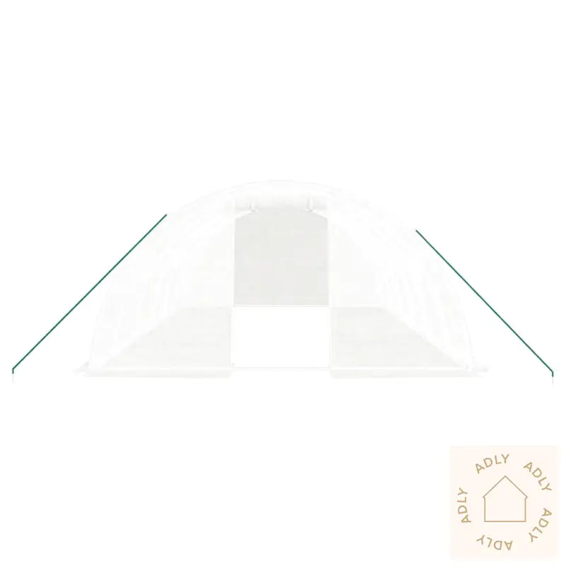 Drivhus Med Stålramme Hvit 24 M² 6X4X2 M