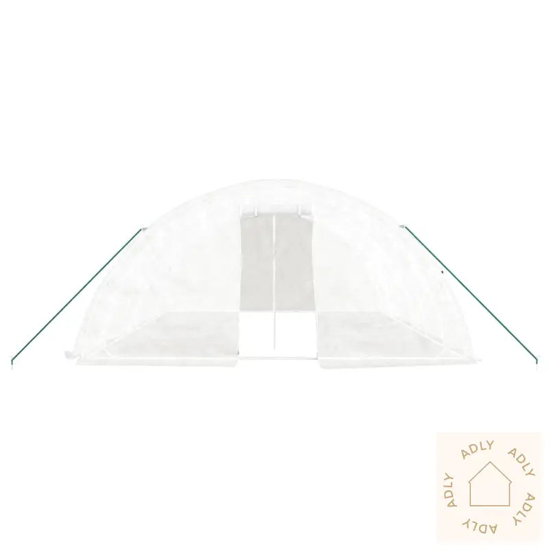 Drivhus Med Stålramme Hvit 30 M² 6X5X2,3 M