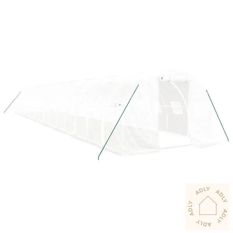 Drivhus Med Stålramme Hvit 48 M² 16X3X2 M