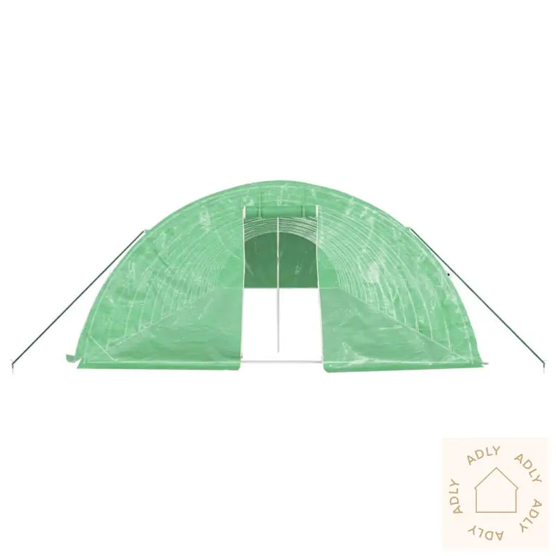 Drivhus Med Stålramme Grønn 80 M² 16X5X2,3 M
