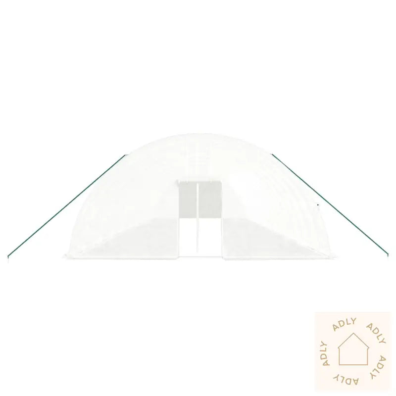 Drivhus Med Stålramme Hvit 108 M² 18X6X2,85 M
