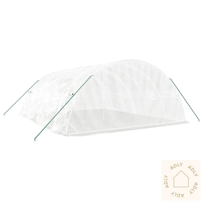 Drivhus Med Stålramme Hvit 30 M² 6X5X2,3 M