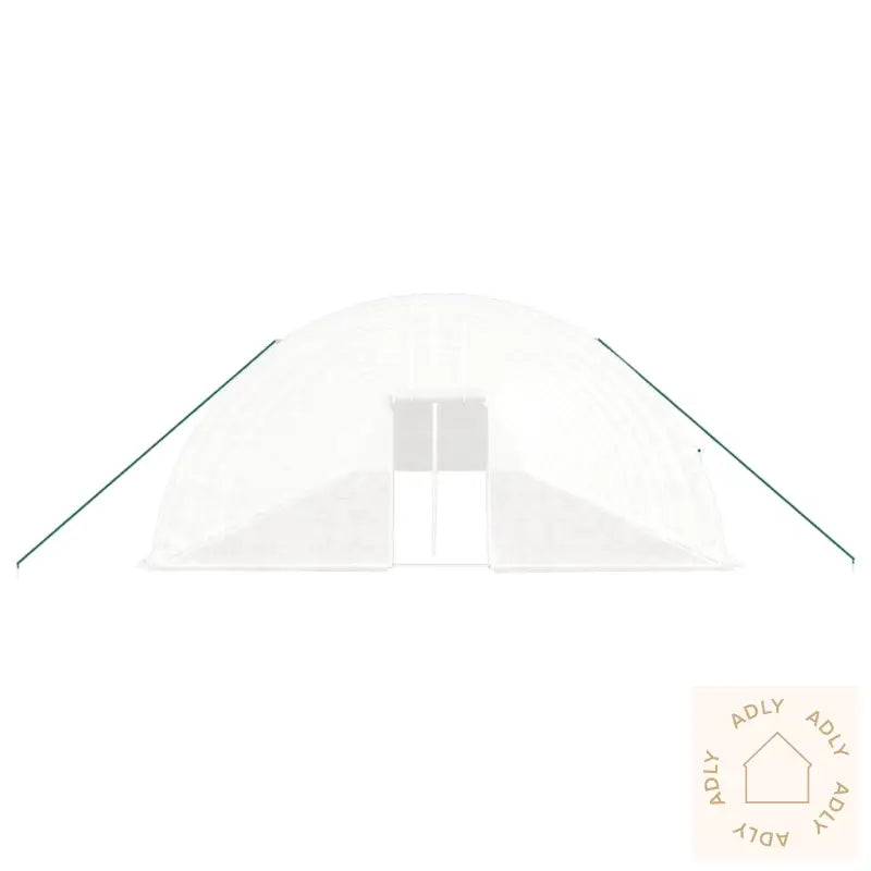Drivhus Med Stålramme Hvit 144 M² 24X6X2,85 M