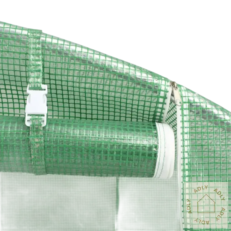 Grønt drivhus med slitesterkt PE-deksel og buckle for plantene dine