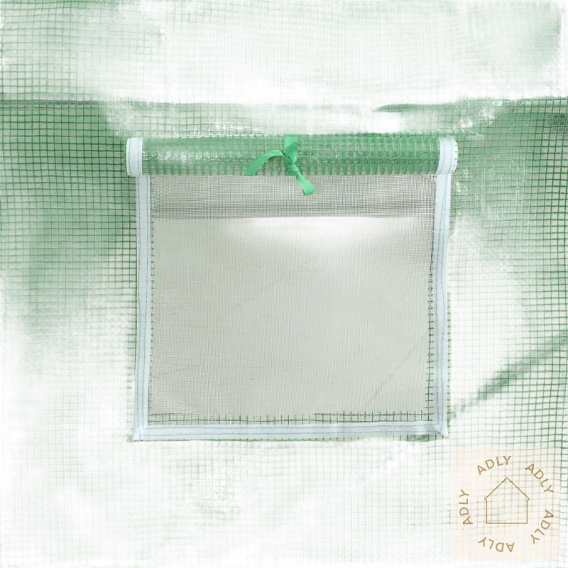 Greenhouse vindu med mesh skjerm for plantene dine i romslig drivhus med slitesterkt PE-deksel