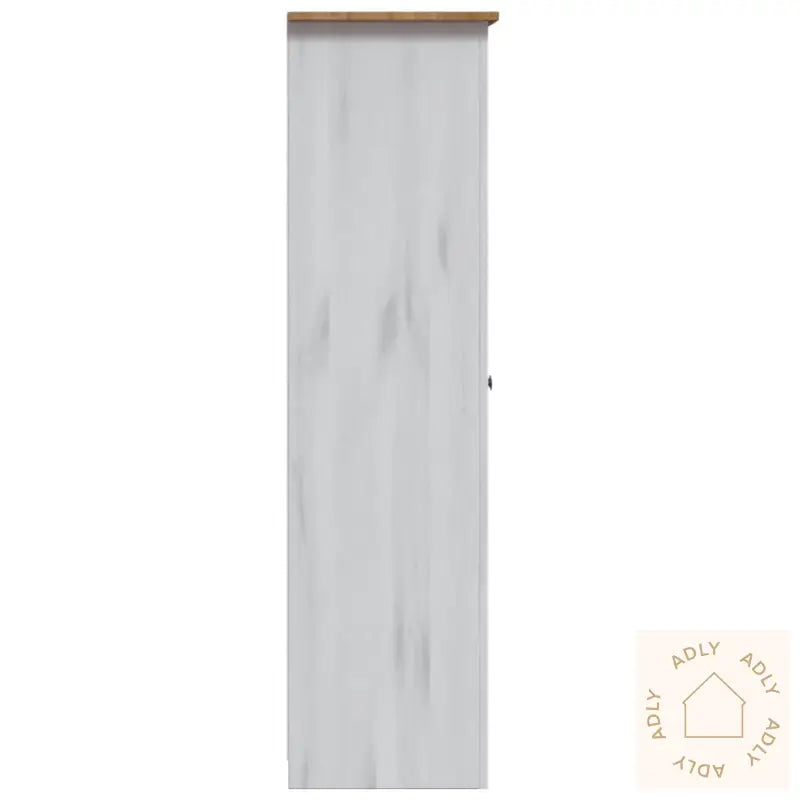 Garderobeskap 3 Dører Hvit 118X50X171,5 Cm Furu Panama Range