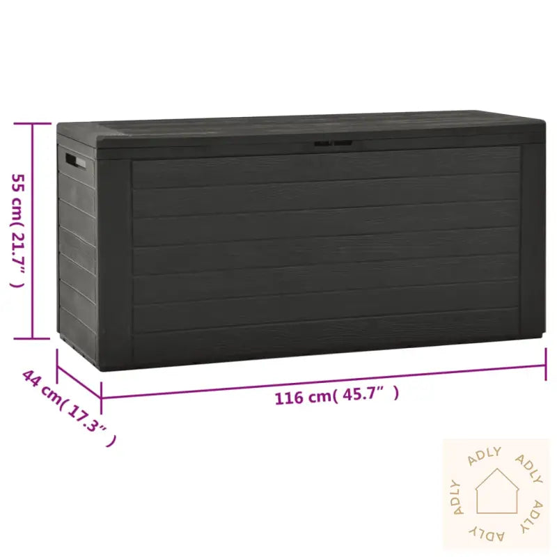 Putekasse Antrasitt 116X44X55 Cm